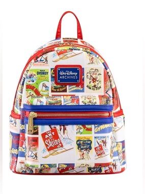 Loungefly Walt Disney Archives Goofy world of sports mini backpack